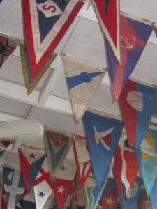 It's always fun to go into yacht clubs and see the Severn Sailing Association burgee hanging up!